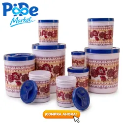 JGO DE ENVASES DE PLÁSTICO 9 PZS
