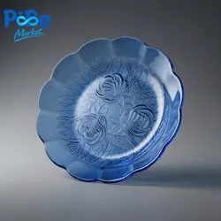 PLATOS DE CRISTAL AZULES