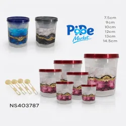 SET DE 6 CONTENEDORES PLASTICOS