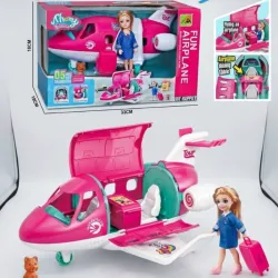 Set de avion y aeromosa