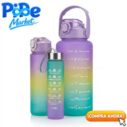 SET DE 3 BOTELLAS DE AGUA