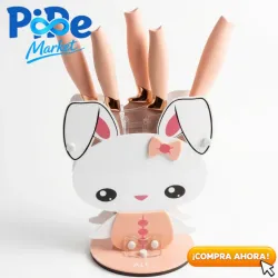 SET DE CUCHILLOS CON SOPORTE ACRILICO