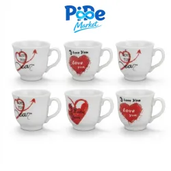 JGO DE 6 TAZAS (CORAZONES)