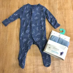 Pack de 3 bodys de dormir color azul 