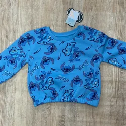 Abrigo azul con Stitch