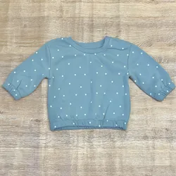 Abrigo color verde con puntos blancos 