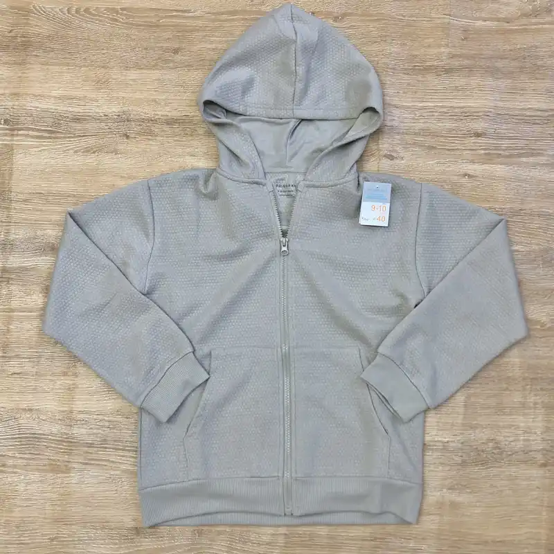 Abrigo con capucha color beige