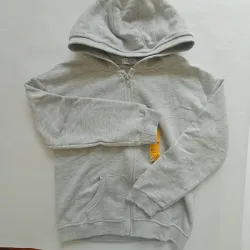 Abrigo con capucha gris