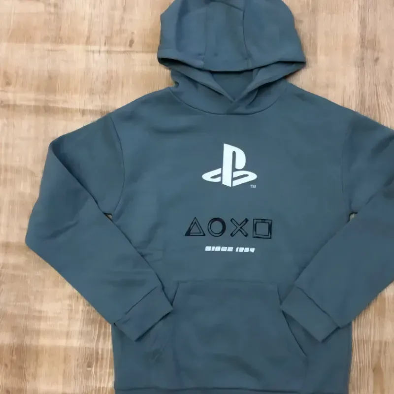 Abrigo "PlayStation" con capucha color verde