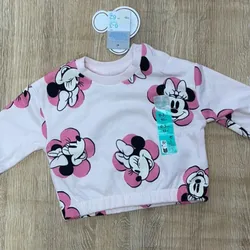 Abrigo rosado con Minnie Mouse 