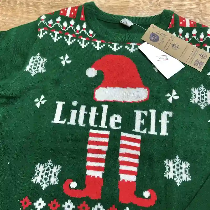 Abrigo tejido color verde “Little Elf”