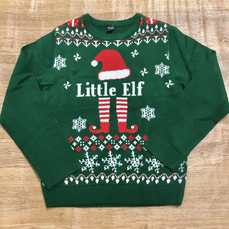 Abrigo tejido color verde “Little Elf”