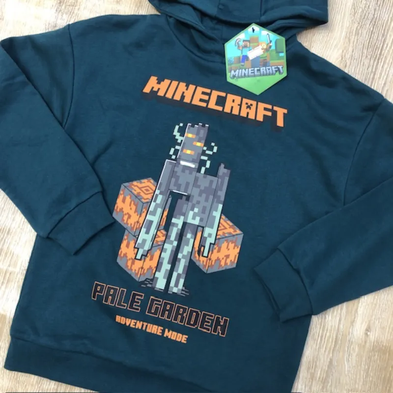 Abrigo verde con capucha de Minecraft 