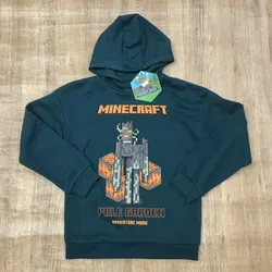 Abrigo verde con capucha de Minecraft 