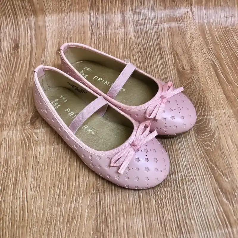 Ballerinas con lazo y estrellas color rosado 