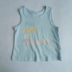 Blusa color azul claro "This must be paradise"