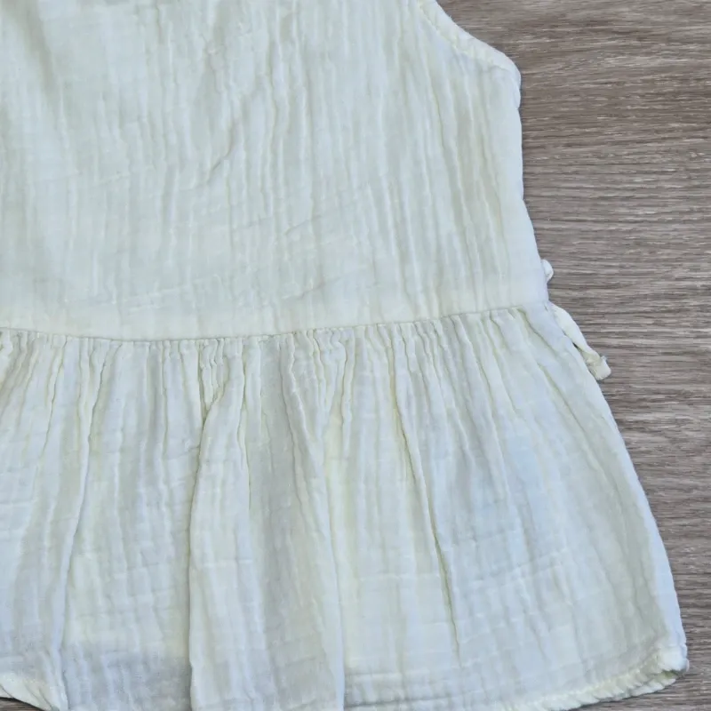 Blusa Amarilla estilo Hilo con lazos al costado