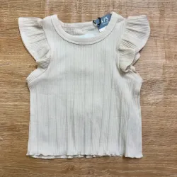 Blusa color crema con lazos 