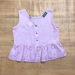 Blusa color rosado con bordados