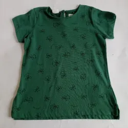 Blusa color verde con lazos 