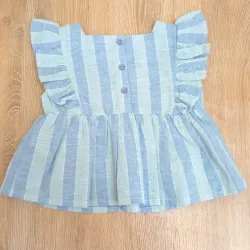 Blusa con rayas color azul