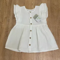 Blusa con vuelos color blanco 