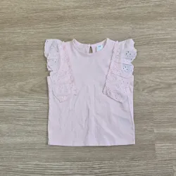Blusa con vuelos color rosa