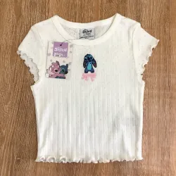 Blusa de algodón con Stitch 