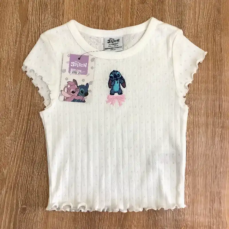 Blusa de algodón con Stitch 
