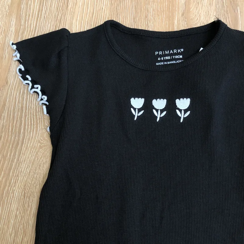 Blusa de canalé color negro 