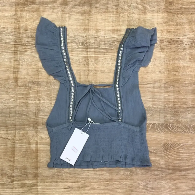 Blusa Mango color azul