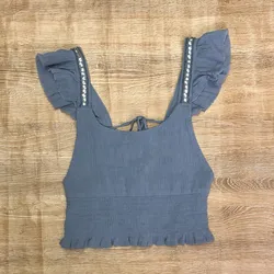 Blusa Mango color azul