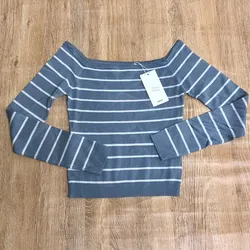 Blusa Mango de rayas azul