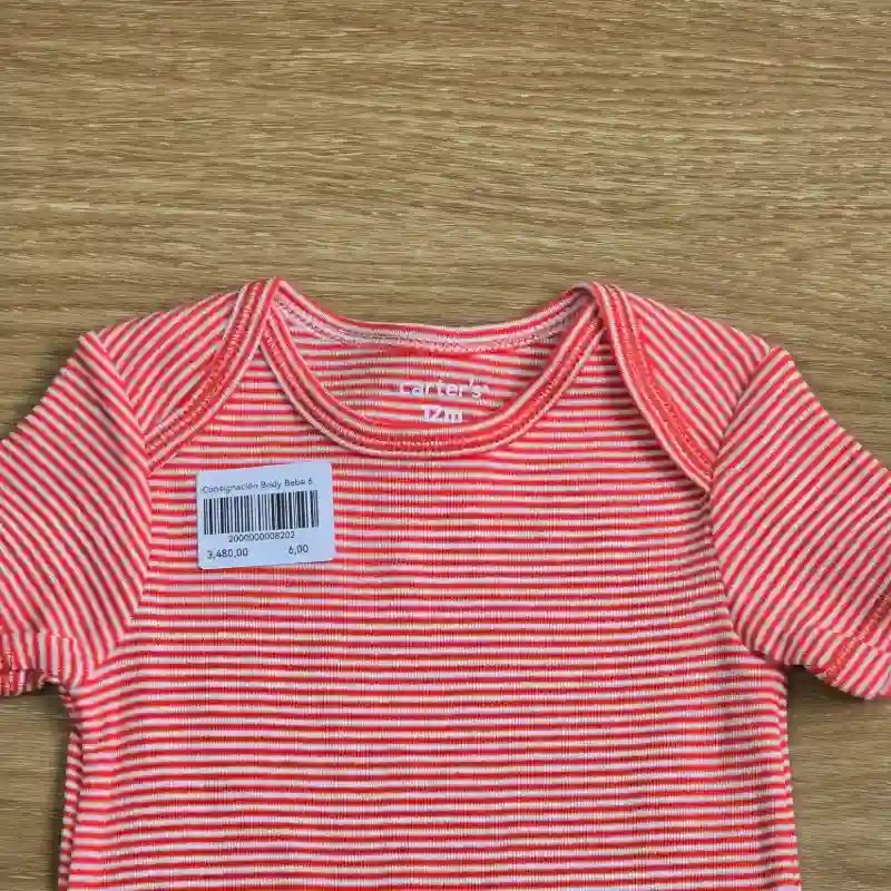 Body rojo de rayas