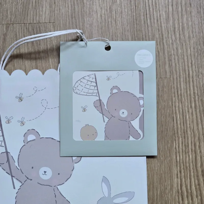 Bolsa de regalo de Ositos con Papel de regalos y Postal