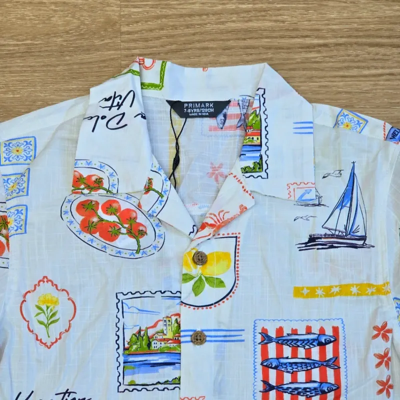 Camisa blanca marinera