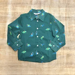 Camisa con dinosaurios color verde