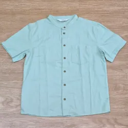 Camisa Cuello Chino Verde