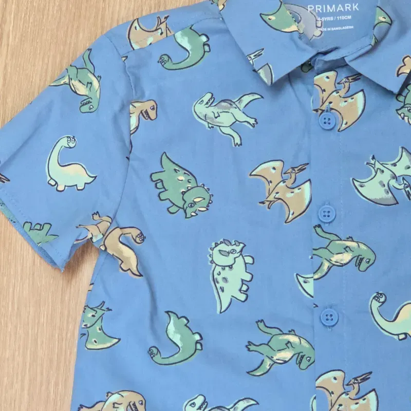 Camisa de Dinosaurios color azul
