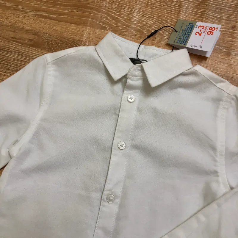 Camisa de mangas largas color blanco
