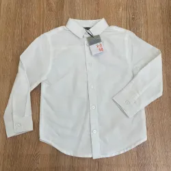 Camisa de mangas largas color blanco 