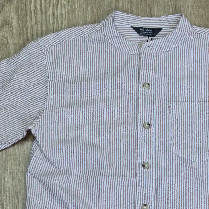 Camisa de Rayas con cuello chino