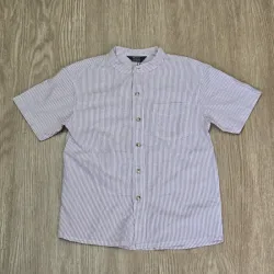 Camisa de Rayas con cuello chino