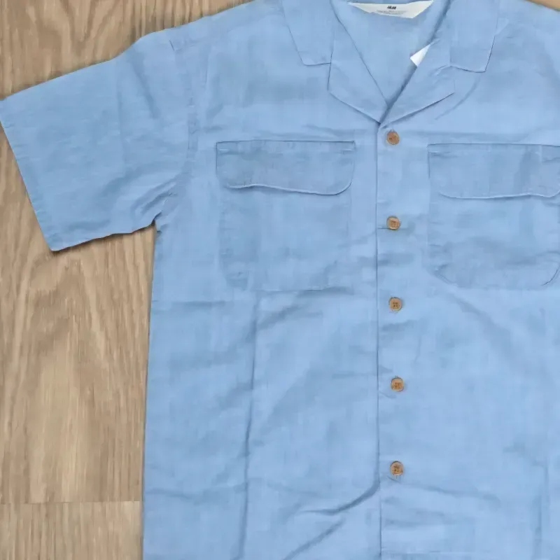 Camisa estilo Mezclilla con bolsillos delanteros