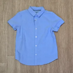 Camisa mangas cortas color azul