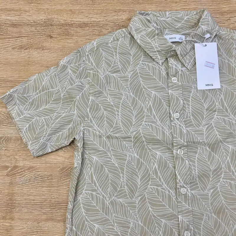 Camisa Mango color marrón claro 