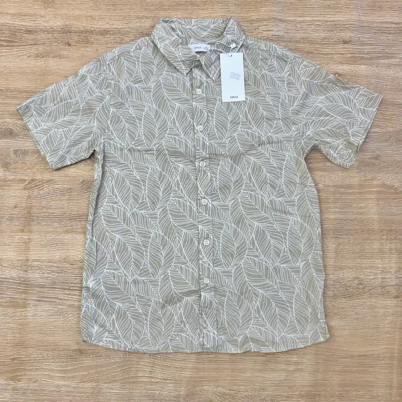 Camisa Mango color marrón claro 