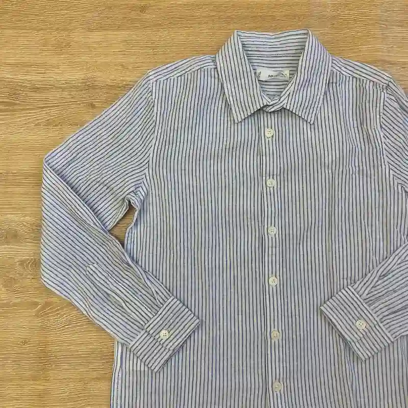 Camisa Mango con rayas azules 