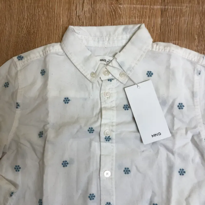 Camisa Mango de mangas largas con copos de nieve 