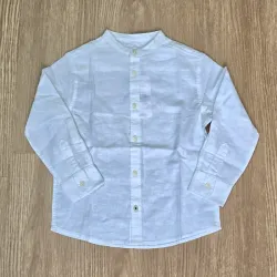 Camisa niño Blanca Cuello Chino